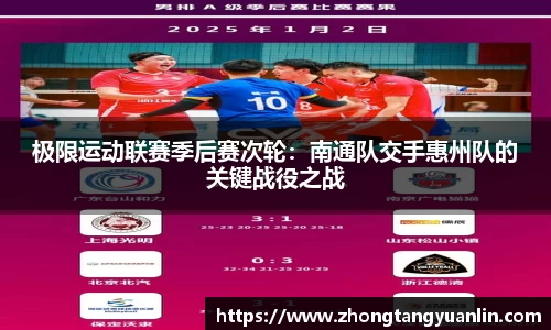 极限运动联赛季后赛次轮：南通队交手惠州队的关键战役之战